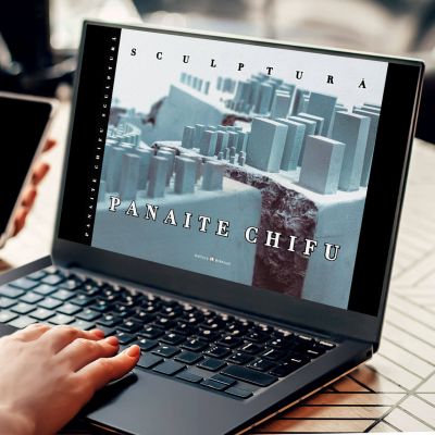 CHIFU-Panaite-Sculpture-catalog-Bratcovici Radu-mockup-laptop