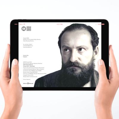 CHIFU-Panaite-Sculpture-catalog-Bratcovici Radu-mockup-tablet