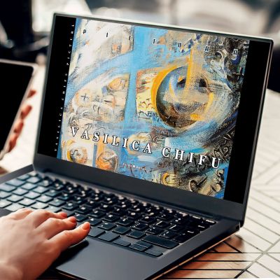 CHIFU-Vasilica-Painting-catalog-Bratcovici Radu-mockup-laptop